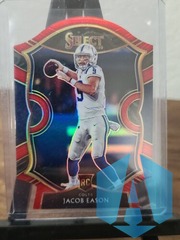 Jacob Eason RC 2020 Panini Select #48 Concourse Red Die-Cut Prizm Rookie Colts